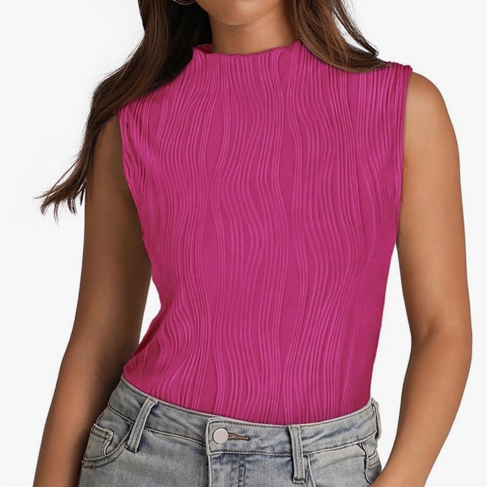 Elegant Pink Sleeveless Top